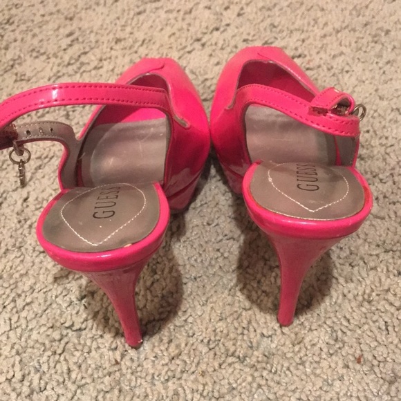 GUESS G heels , stilettos pink open toed pumps - Picture 4 of 4